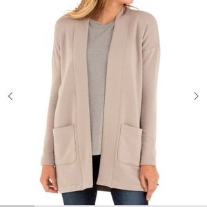 Free fly thermal fleece cardigan